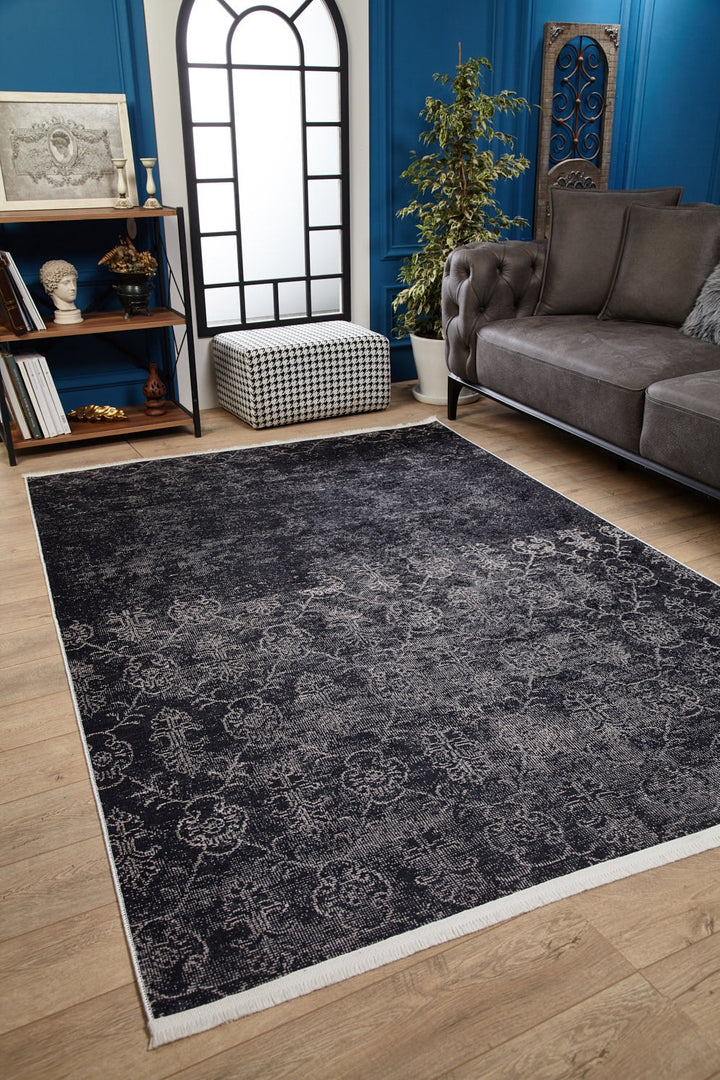 machine-washable-area-rug-Damask-Erased-Vintage-Collection-Gray-Anthracite-Black-JR1976