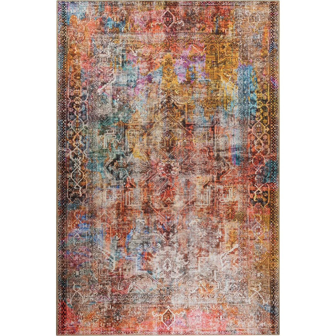 Sucyenbrie Multicolor Modern Cotton Washable Decorative Carpet