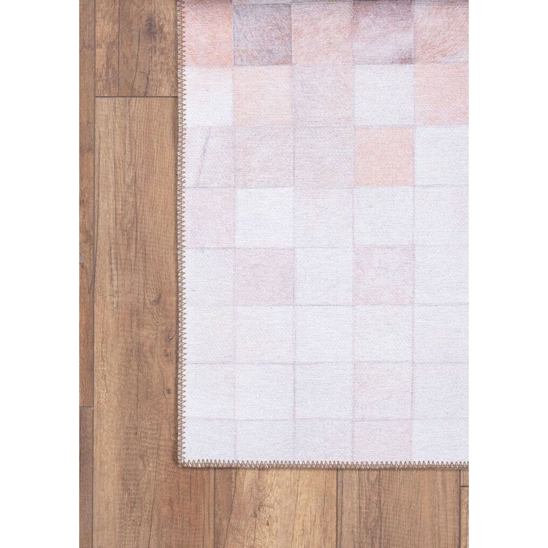 Le Chesnay Brown Geometric Cotton Washable Decorative Rug