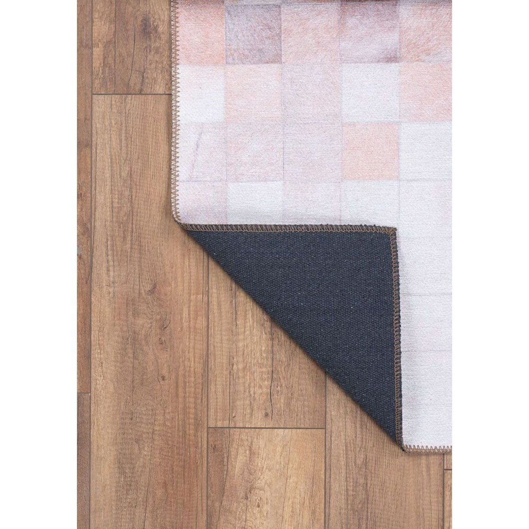 Le Chesnay Brown Geometric Cotton Washable Decorative Rug
