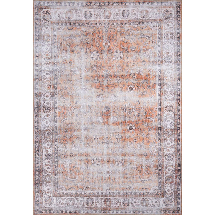 Vienne Orange Vintage Cotton Washable Decorative Carpet