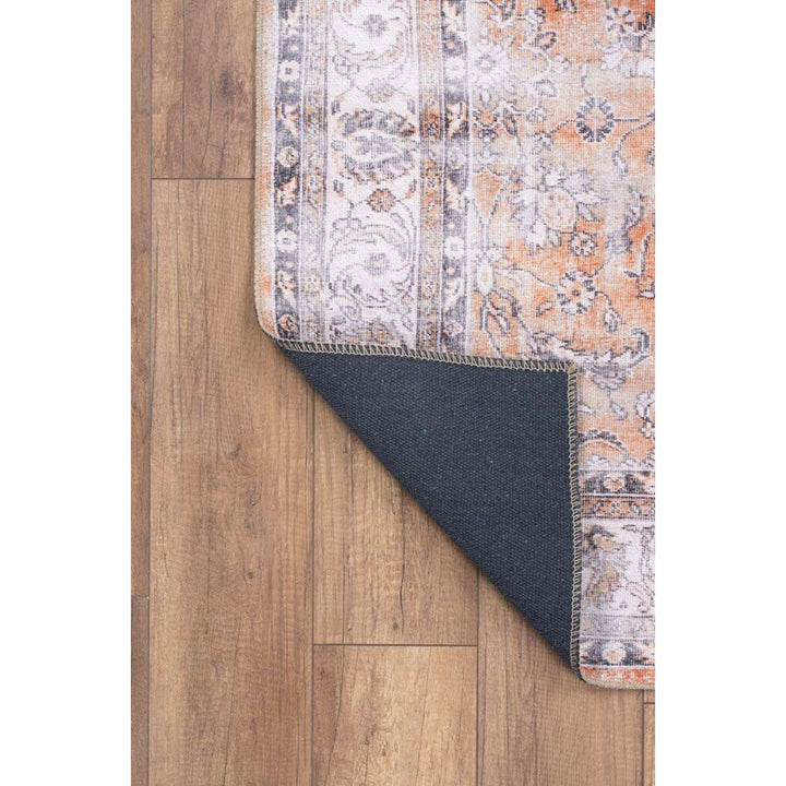 Vienne Orange Vintage Cotton Washable Decorative Carpet